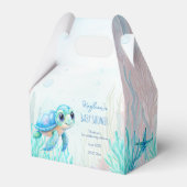 Unter dem Meer niedliche Schildkröte Aqua Blue Bab Geschenkschachtel (Vorderseite)