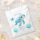 Unter dem Meer niedliche Schildkröte Aqua Blue Bab Geschenktütchen (Ausgeschnitten)