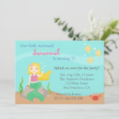 Unter dem Meer niedliches Einladung (Stehend Vorderseite)