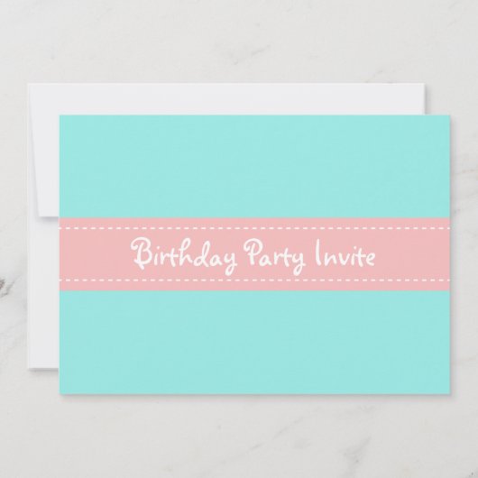 Unter dem Meer niedliches Einladung (Rückseite)