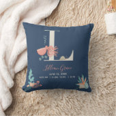 Unter dem Meer Octopus Alphabet Letter L Birth Sta Kissen (Decke)