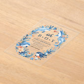 Unter dem Meer Oh Boy Blue Baby Dusche Acryleinladungen (Ablage )