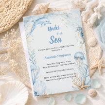 Unter dem Meer Ozean blauer Junge Baby Shower