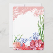 Unter dem Meer Pink Babydusche Einladung (Rückseite)