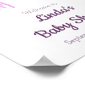 Unter dem Meer Pink Quallyfish Baby Dusche Empfang Poster (Ecke)