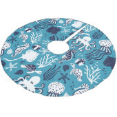 Unter dem Meer Polyester Weihnachtsbaumdecke (Schrägansicht)