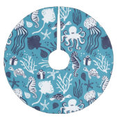 Unter dem Meer Polyester Weihnachtsbaumdecke (Vorderseite)