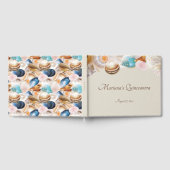 Unter dem Meer Quinceanera Party Seashells Gästebuch (Voll)