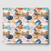 Unter dem Meer Quinceanera Party Seashells Gästebuch (Rückseite)