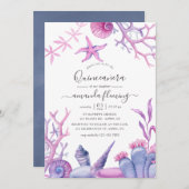 Unter dem Meer Quinceñera Ankündigung (Vorne/Hinten)