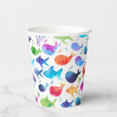 Unter dem Meer Rainbow Crab Birthday Baby Shower Pappbecher (Rückseite)