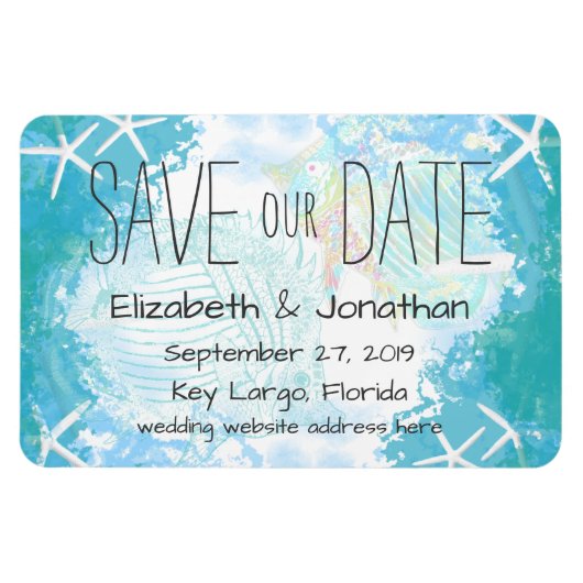 Unter dem Meer Rette unser Datum Magnet (Horizontal)