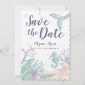 Unter dem Meer retten Sie die Daten Einladung (Vorderseite)