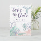 Unter dem Meer retten Sie die Daten Einladung (Stehend Vorderseite)