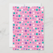 Unter dem Meer rosa Lila Kinderdusche Einladung (Rückseite)