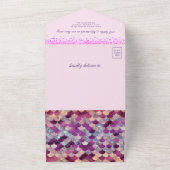 Unter dem Meer rosa Lila Meerjungfrau Babydusche All In One Einladung (Außenbereich)