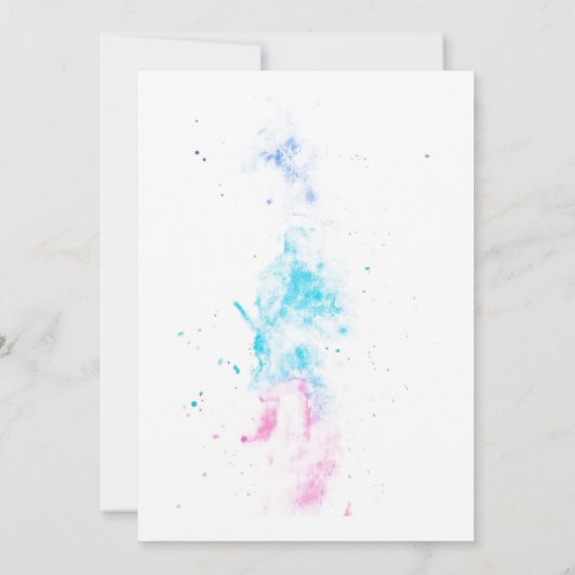 Unter dem Meer Rosa Meerjungfrau Mädchen 1. Einladung (Rückseite)