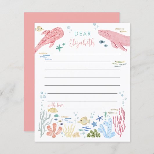 Unter dem Meer Rosa Ozean Tiere Zeit Kapsel (Vorne/Hinten)