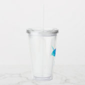 Unter dem Meer Roter Wasserfarben Blauer Fisch Acryltrinkbecher (Rechts)