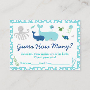 Unter dem Meer schätze, wie viele Spiel Begleitkarte