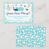 Unter dem Meer schätze, wie viele Spiel Begleitkarte (Vorne/Hinten)