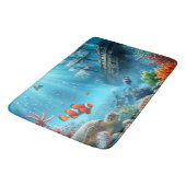 Unter dem Meer, Schildkröte, Korallen, Schiff, Clo Badematte (Schrägansicht)