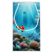 Unter dem Meer, Schildkröte, Korallen, Schiff, Clo Kleine Geschenktüte (Rückseite)