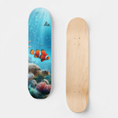 Unter dem Meer, Schildkröte, Korallen, Schiff, Clo Skateboard (Vorderseite)