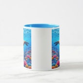 Unter dem Meer schwimmende Seelöwe. Tasse (Zentrum)