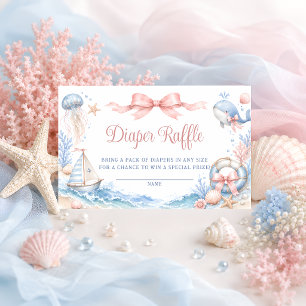 Unter dem Meer sehen wir uns bald Baby Shower Wind Begleitkarte