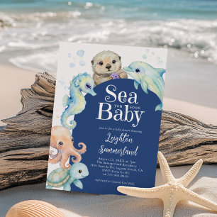 Unter dem Meer sehen wir uns bald Babyparty Einladung