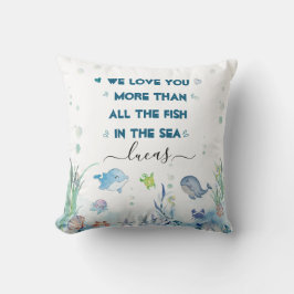 unter dem Meer sein ein Junge Ozean Tiere Kinderzi Kissen