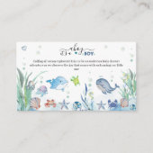 unter dem Meer seine kleinen Ozeantiere Begleitkarte (Vorderseite)