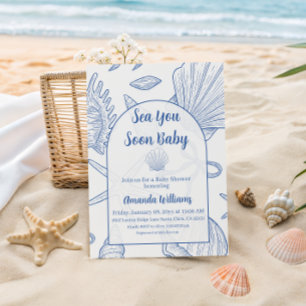 Unter dem Meer Sie bald Blauer Junge Baby Shower Einladung