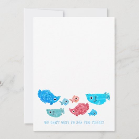 Unter dem Meer Sommer Geburtstag Einladung (Rückseite)