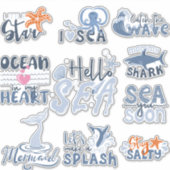 Unter dem Meer Sommerurlaub Aufkleber (Vorderseite)