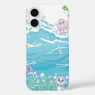 Unter dem Meer Süße Pastellfarben iPhone 16 Hülle