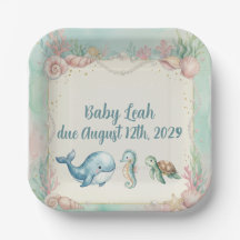 Unter dem Meer Tiere Aquamarin Baby Shower