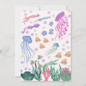 Unter dem Meer Tiere Baby Dusche Einladung (Rückseite)