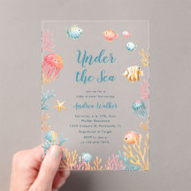 Unter dem Meer Tiere Farbige Babyparty