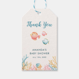 Unter dem Meer Tiere Farbige Babyparty Geschenkanhänger