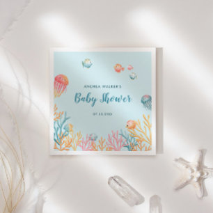 Unter dem Meer Tiere Farbige Babyparty Serviette