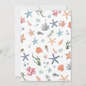 Unter dem Meer Tiere im Nautischen Ozean Junge Geb Einladung (Rückseite)