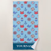 Unter dem Meer Tiere Jungs Strandtuch (Vorderseite)