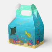 Unter dem Meer Tiere Wasser Blasen Geschenkschachtel (Rückseite)