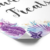 Unter dem Meer Türkisfarben Lila Pink Sweet Lecker Poster (Ecke)