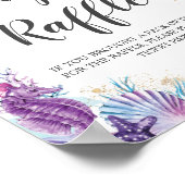 Unter dem Meer türkisfarben Lila rosa Windelwölfe Poster (Ecke)