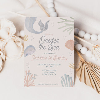 Unter dem Meer Unter dem Meer Ozean Erster Geburts Einladung