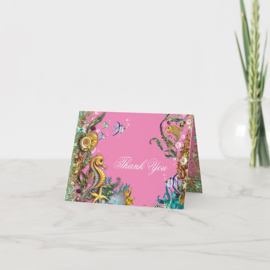 Unter dem Meer Vielen Dank Dankeskarte (Vorderseite)