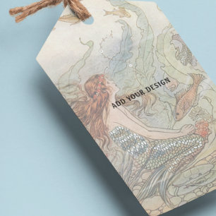 Unter dem Meer Vintage-Meerjungfrau-Markenanhänger Geschenkanhänger